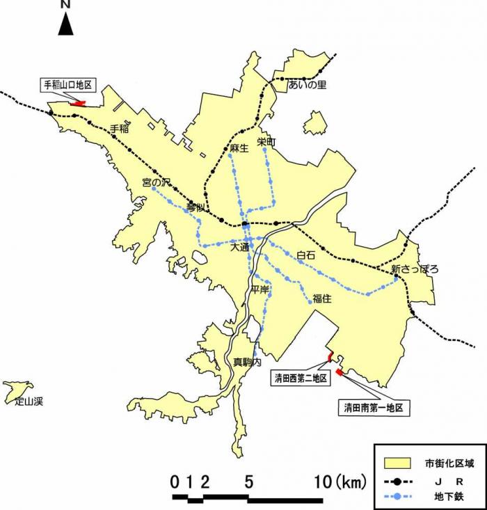 位置図：地区計画の決定、変更（2002年11月12日告示）