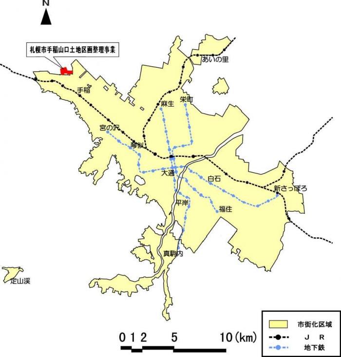 位置図：風致地区の変更（2002年10月17日告示）