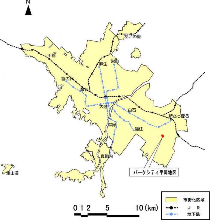 位置図：地区計画の変更（2002年10月3日告示）