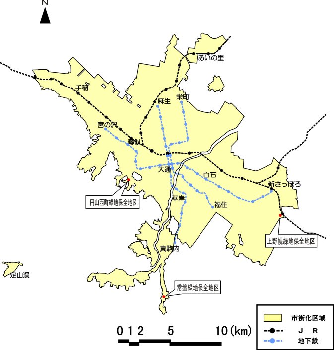 位置図：緑地保全地区の決定（2002年3月7日告示）