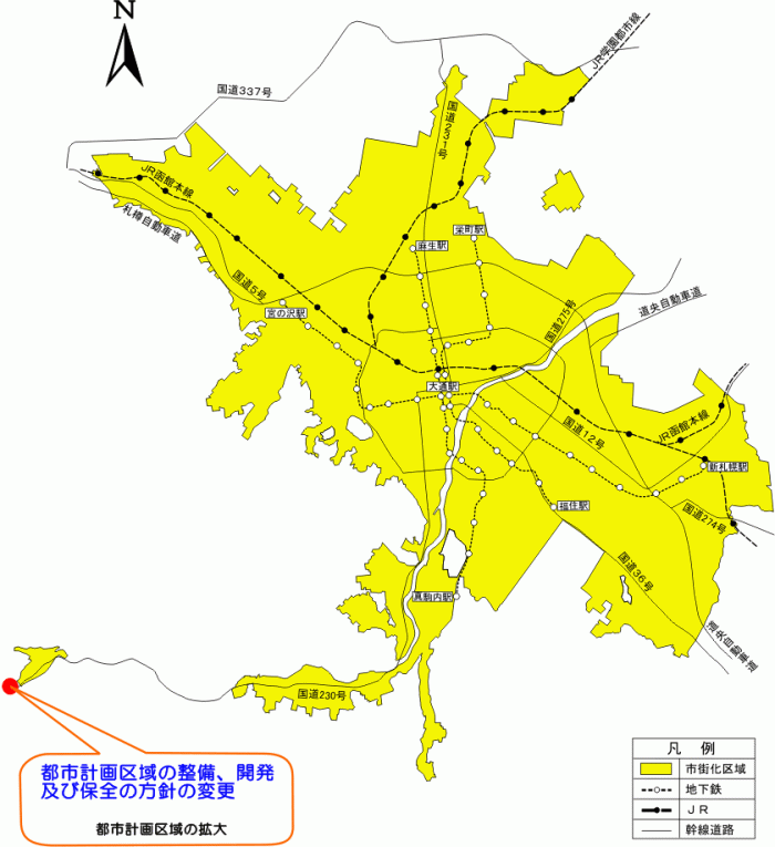 位置図；都市計画区域の拡大（平成19年（2007年）3月27日告示）