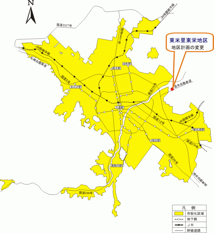 位置図：東米里東栄地区（平成21年（2009年）3月5日告示）