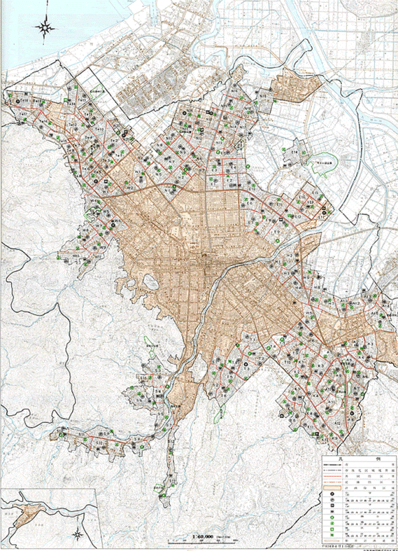 札幌市住区整備基本計画図