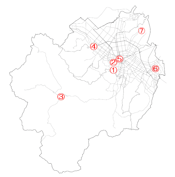 指針策定地区の位置図