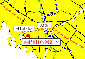 画像：南円山6条地区位置図
