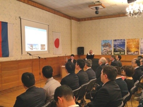 会場で札幌市がプレゼンする様子