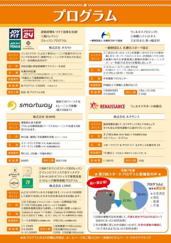 令和7年度第3回目スタートプログラムチラシ(裏)