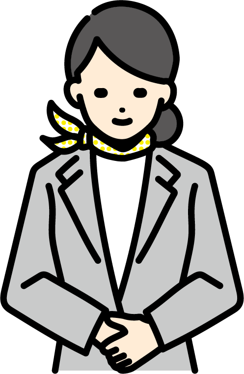 お辞儀する女性