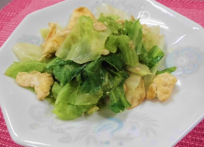 レシピ20（レタスの卵炒め）の画像