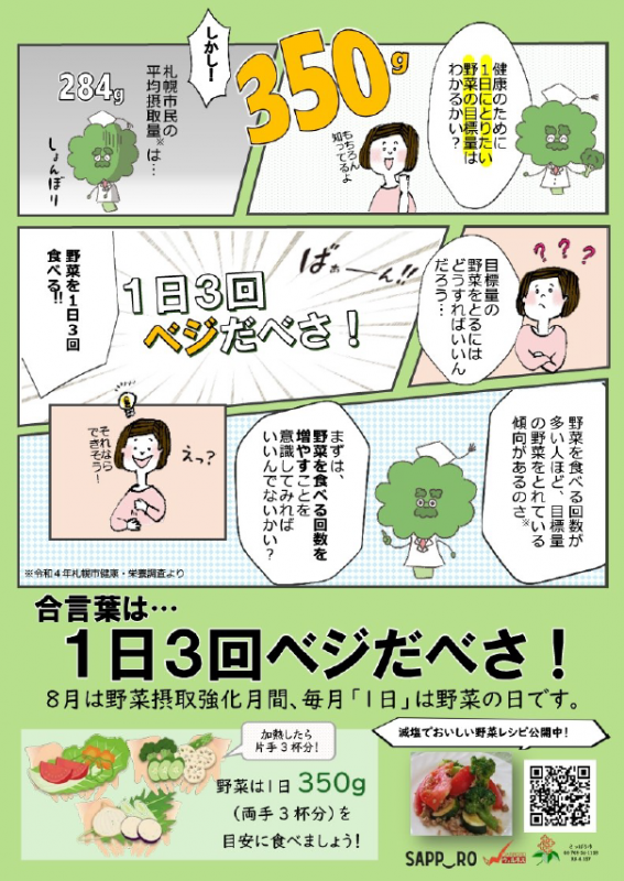 野菜摂取強化月間ポスター