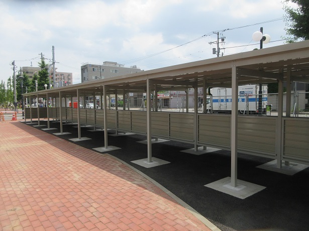JR苗穂駅南口駐輪場一部移転写真