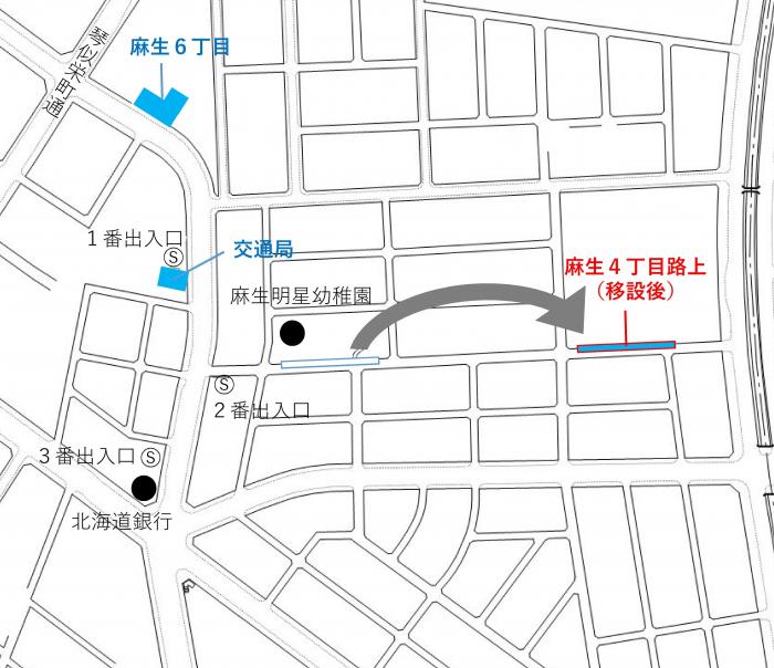 麻生駅周辺の駐輪場の図面