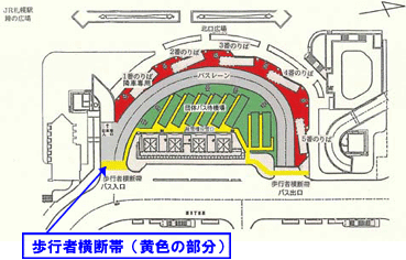 札幌駅北口駅前広場バスバース見取り図