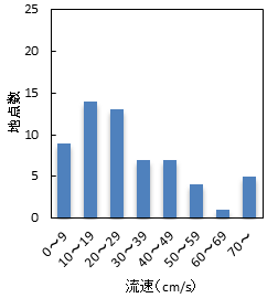 石置き区間の流速分布