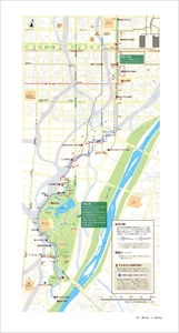 創成川・鴨々川川めぐりマップの地図面