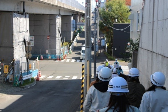 写真：澄川高架橋現場一望