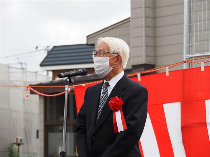 写真：盛田会長による挨拶の様子