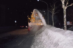 大型ロータリによる拡幅除雪