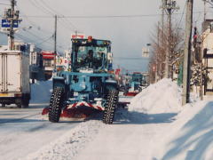 除雪グレーダによる路面整正