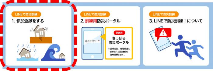 防災訓練参加登録画面