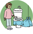 簡易トイレのイラスト