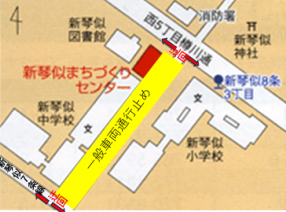 プラザ前地図（通行止め）