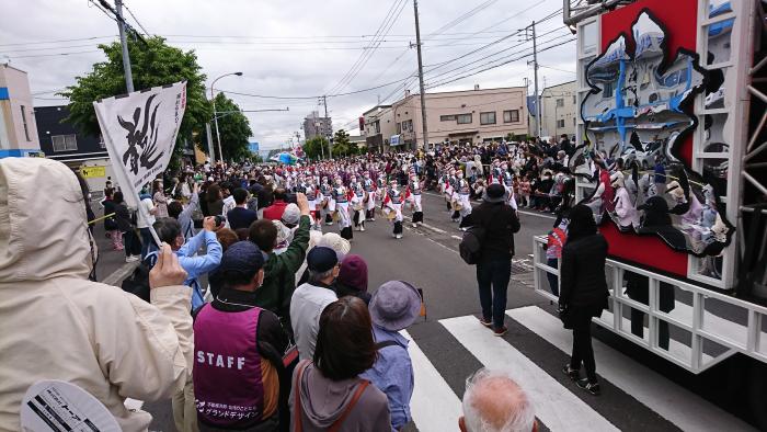 新琴似会場　初日（11日）　新琴似天舞龍神　ほぼ最終演舞