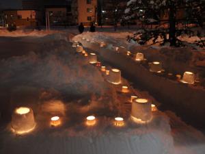 スノーキャンドル紙コップ灯ろう