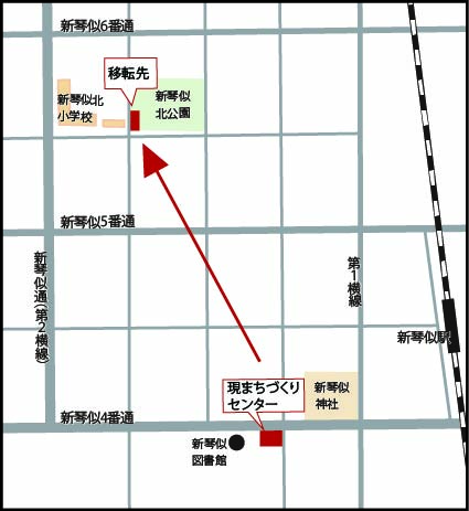 新琴似まちづくりセンターの地図