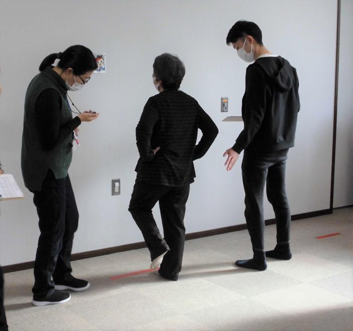 片足立測定の様子