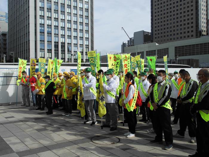 北区各地区からの参加のみなさんが整列している様子