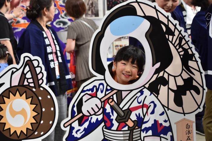 歌舞伎の顔出しパネル