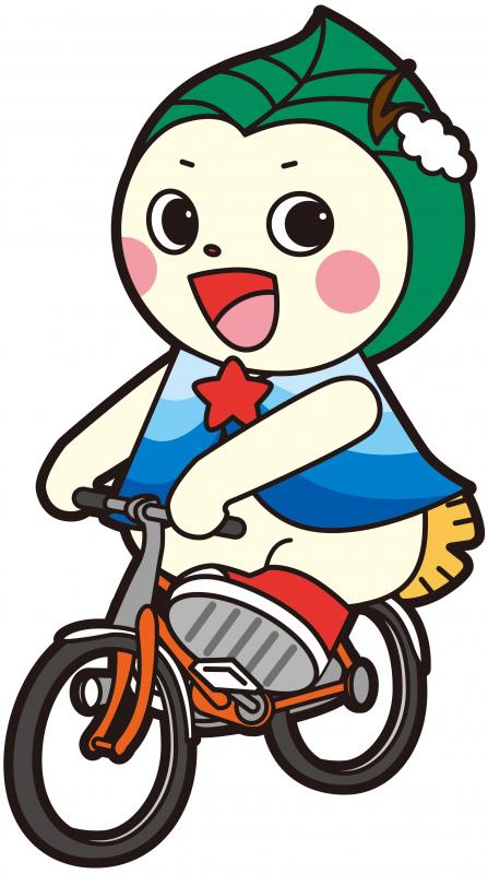 ぽっぴぃが自転車に乗るイラスト