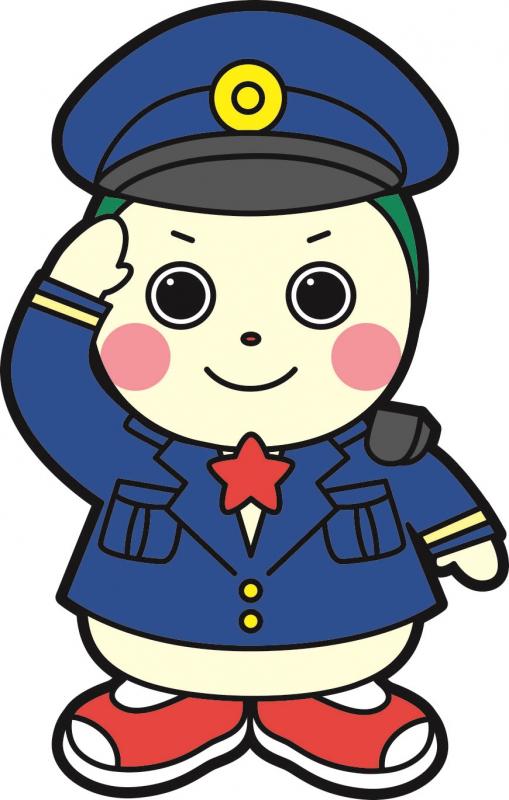 ぽっぴぃが警察官の格好をするイラスト