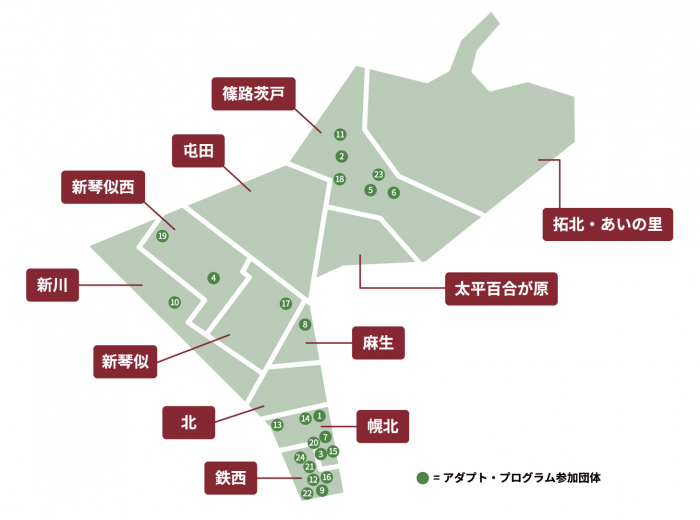 北区アダプト略図