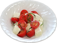 ミニトマトと豆腐のサラダの写真