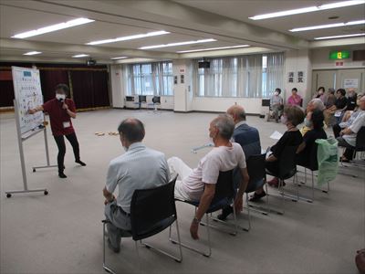 介護予防センターの澤田センター長からルール説明