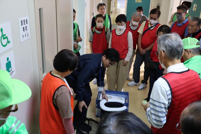 簡易トイレ設置