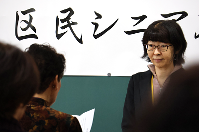 当時を述べる卒業生代表者