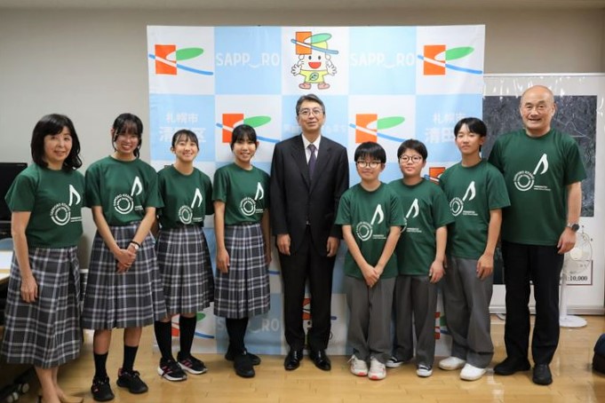 北野少年少女合唱団の表敬訪問1