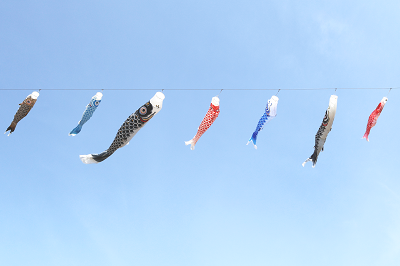 清田の空を泳ぐこいのぼり