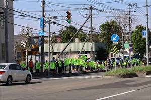 北野地区春の交通安全街頭啓発3
