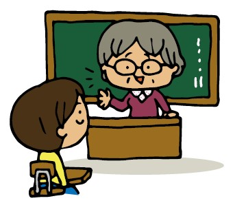 イラスト：授業を受けるきらりくん