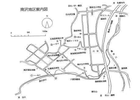 南沢地区案内図