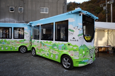 定山渓自動運転バス実証実験1