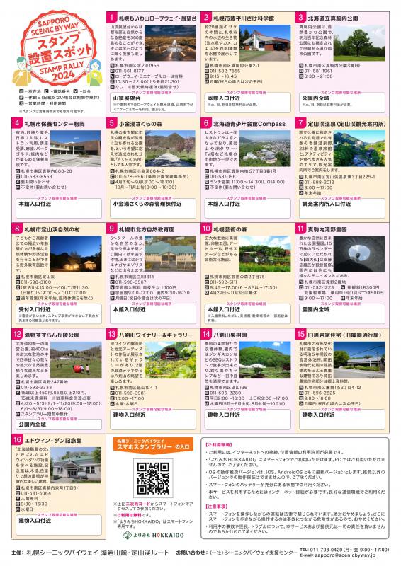 感動・寄り道スマホdeスタンプラリーリーフレット裏