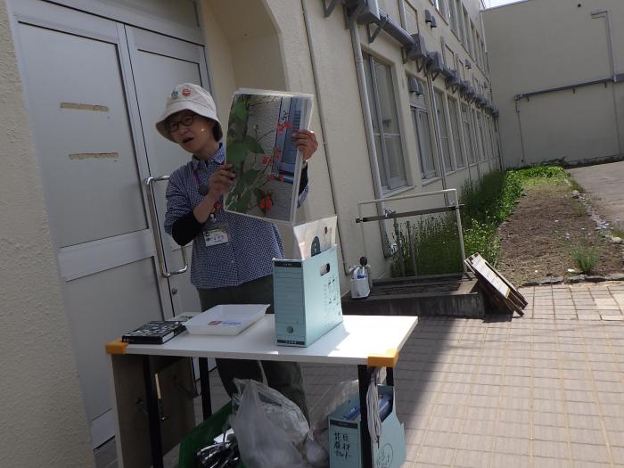 説明中の山崎学芸員