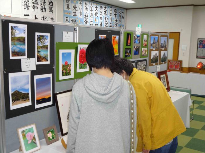 文化祭作品展の様子