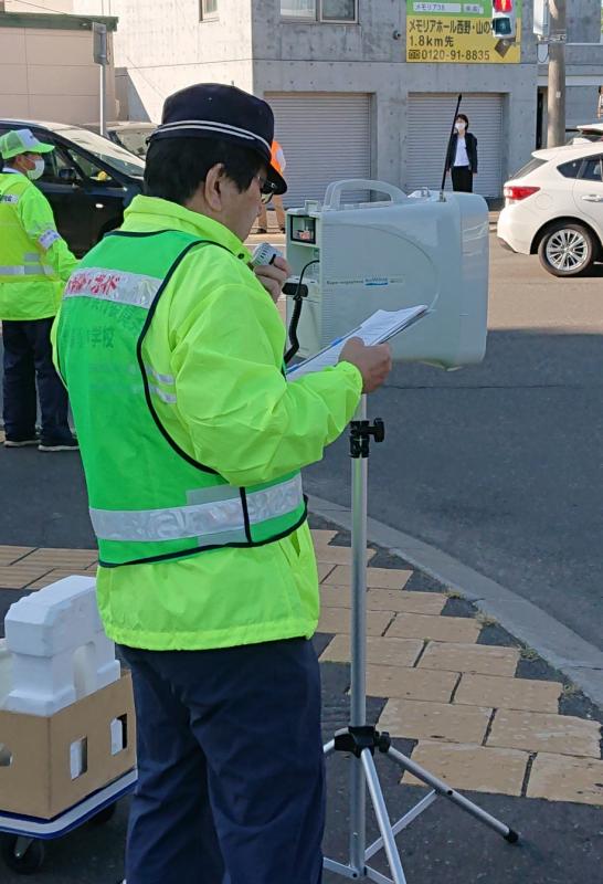 秋の交通安全運動早朝街頭啓発