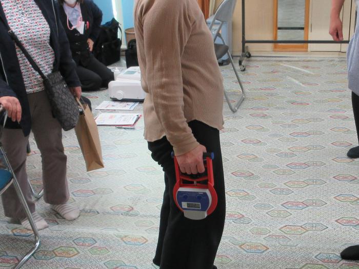 道営発寒団地体力測定会の様子1